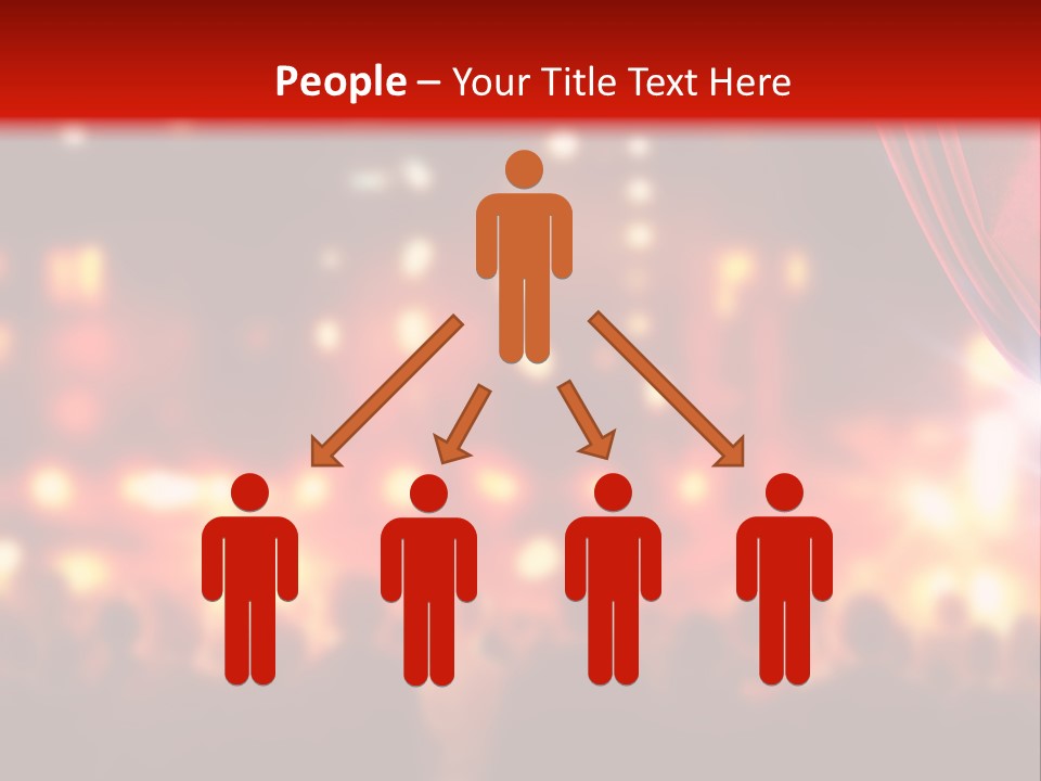 A Man Is Opening A Curtain With His Hands PowerPoint Template