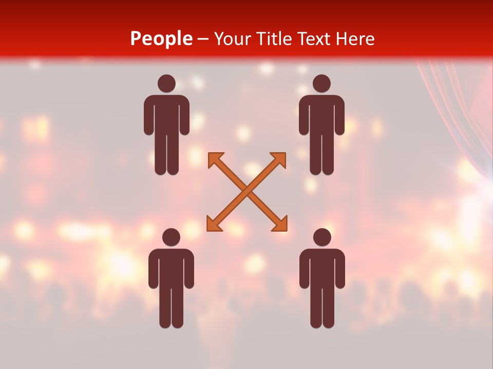 A Man Is Opening A Curtain With His Hands PowerPoint Template