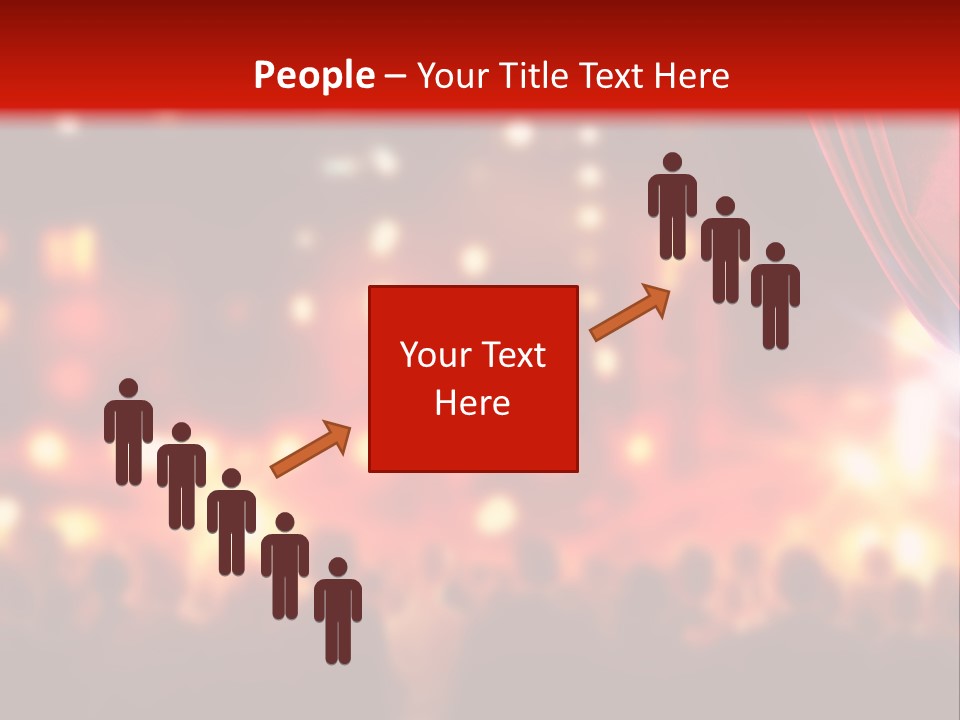 A Man Is Opening A Curtain With His Hands PowerPoint Template