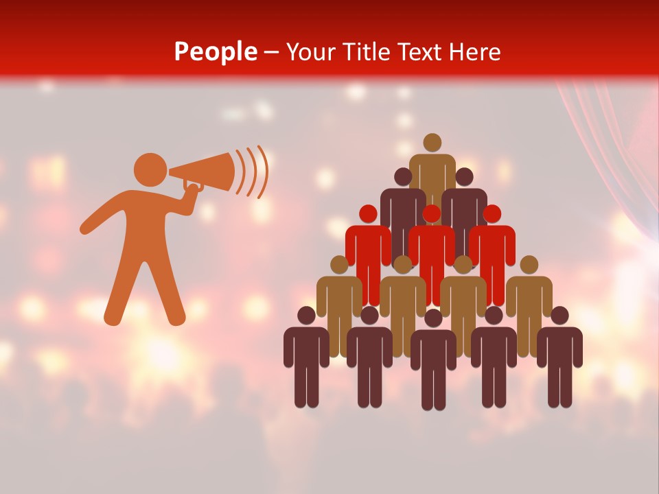 A Man Is Opening A Curtain With His Hands PowerPoint Template