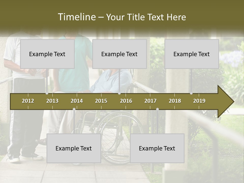 A Woman In A Wheelchair Talking To A Man In A Green Shirt PowerPoint Template