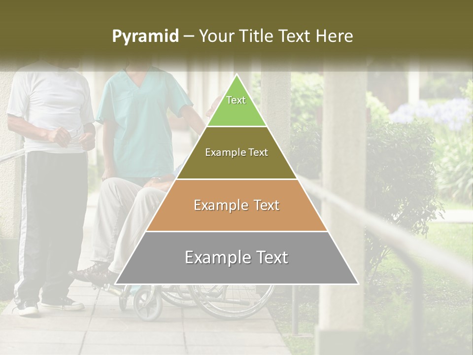 A Woman In A Wheelchair Talking To A Man In A Green Shirt PowerPoint Template