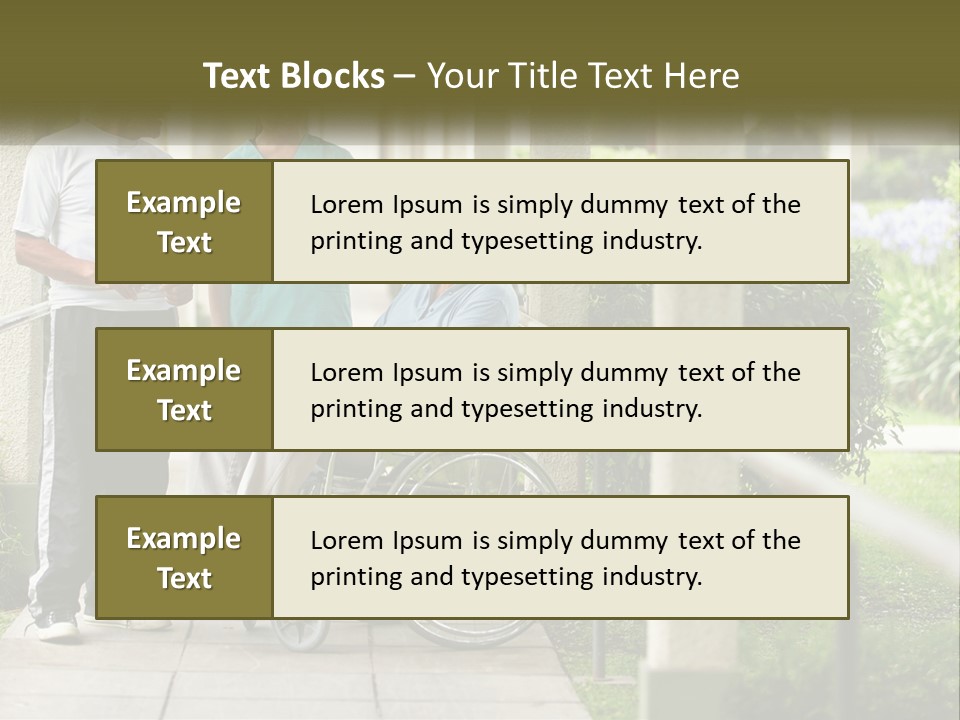 A Woman In A Wheelchair Talking To A Man In A Green Shirt PowerPoint Template