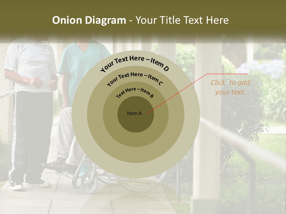 A Woman In A Wheelchair Talking To A Man In A Green Shirt PowerPoint Template