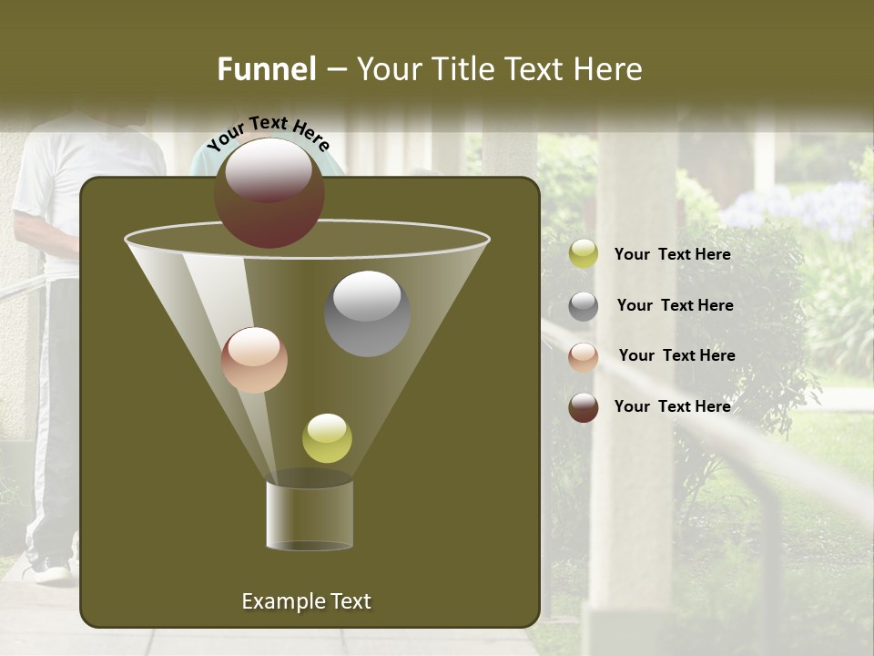A Woman In A Wheelchair Talking To A Man In A Green Shirt PowerPoint Template
