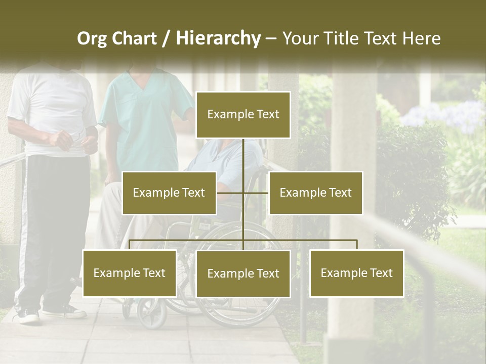 A Woman In A Wheelchair Talking To A Man In A Green Shirt PowerPoint Template