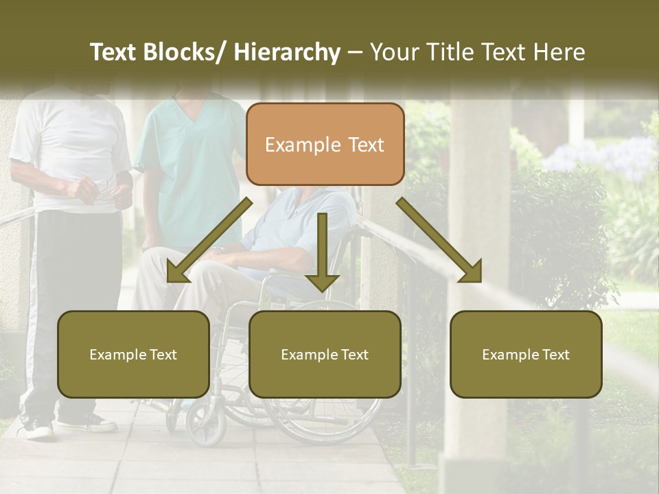 A Woman In A Wheelchair Talking To A Man In A Green Shirt PowerPoint Template