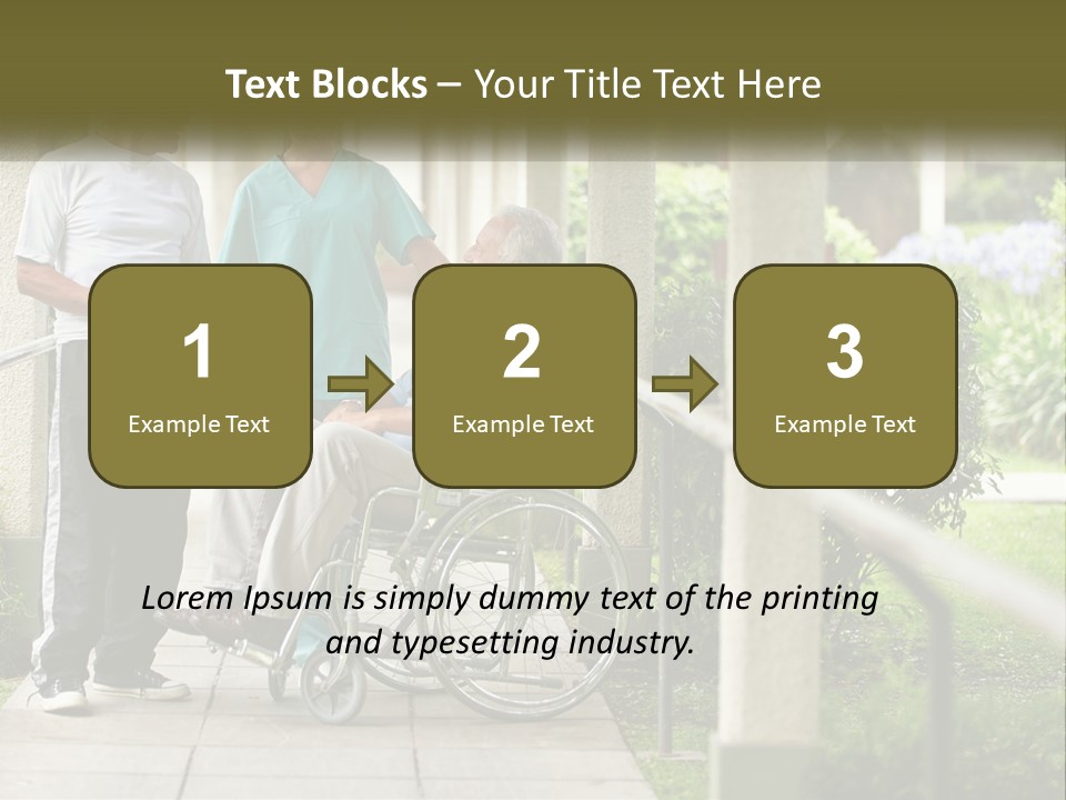 A Woman In A Wheelchair Talking To A Man In A Green Shirt PowerPoint Template