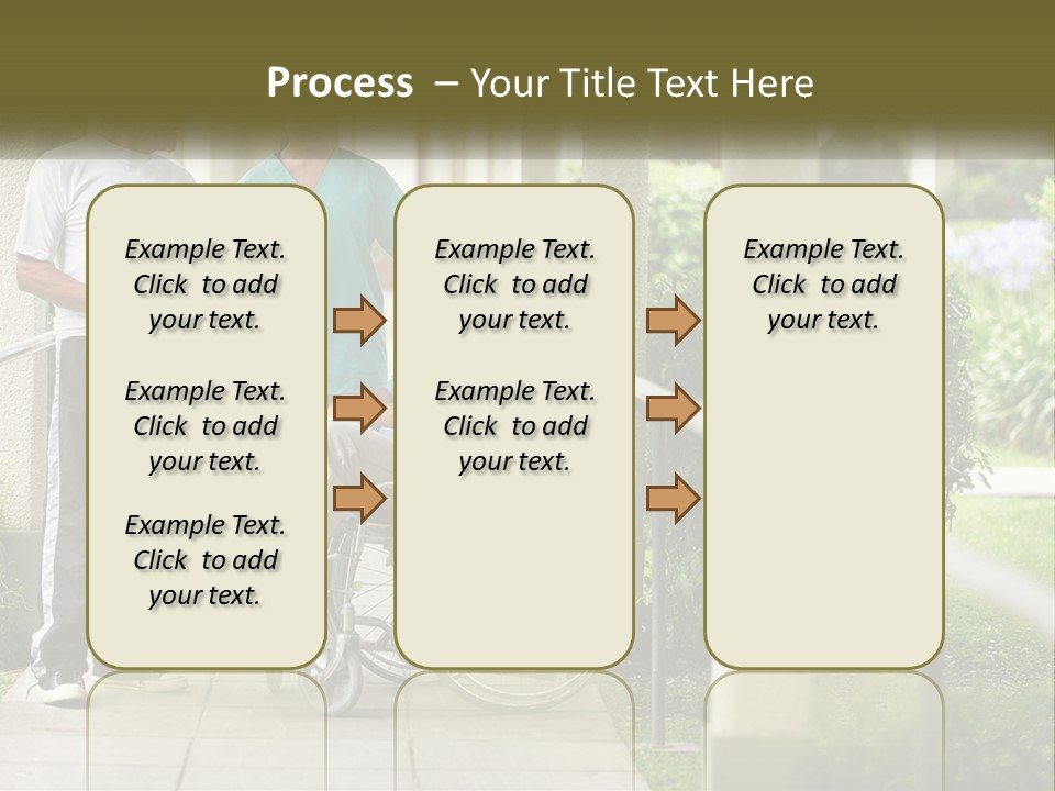 A Woman In A Wheelchair Talking To A Man In A Green Shirt PowerPoint Template