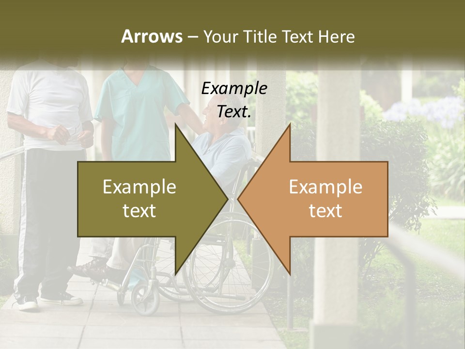 A Woman In A Wheelchair Talking To A Man In A Green Shirt PowerPoint Template