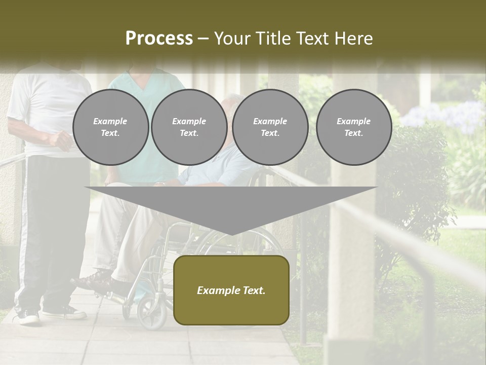 A Woman In A Wheelchair Talking To A Man In A Green Shirt PowerPoint Template