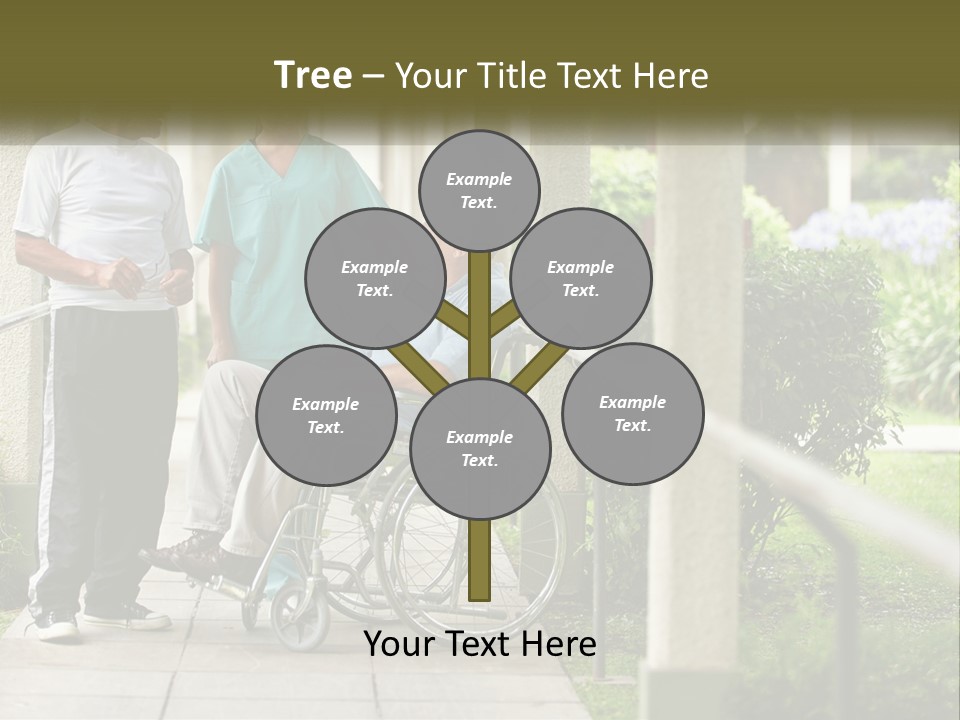 A Woman In A Wheelchair Talking To A Man In A Green Shirt PowerPoint Template