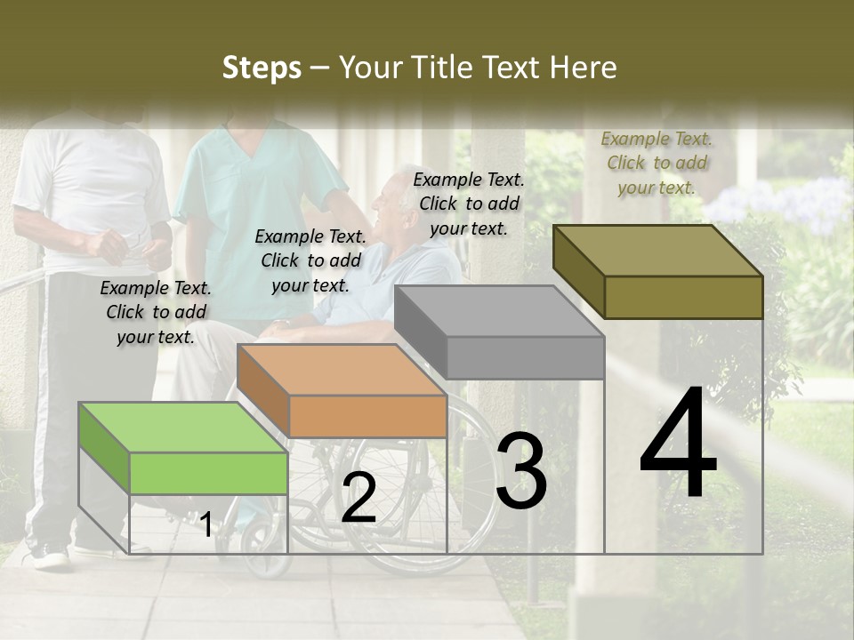 A Woman In A Wheelchair Talking To A Man In A Green Shirt PowerPoint Template