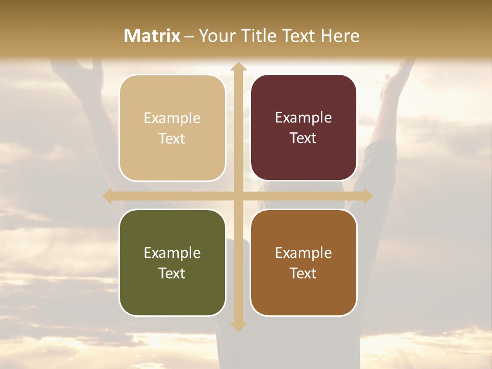 A Man Raising His Arms In The Air PowerPoint Template