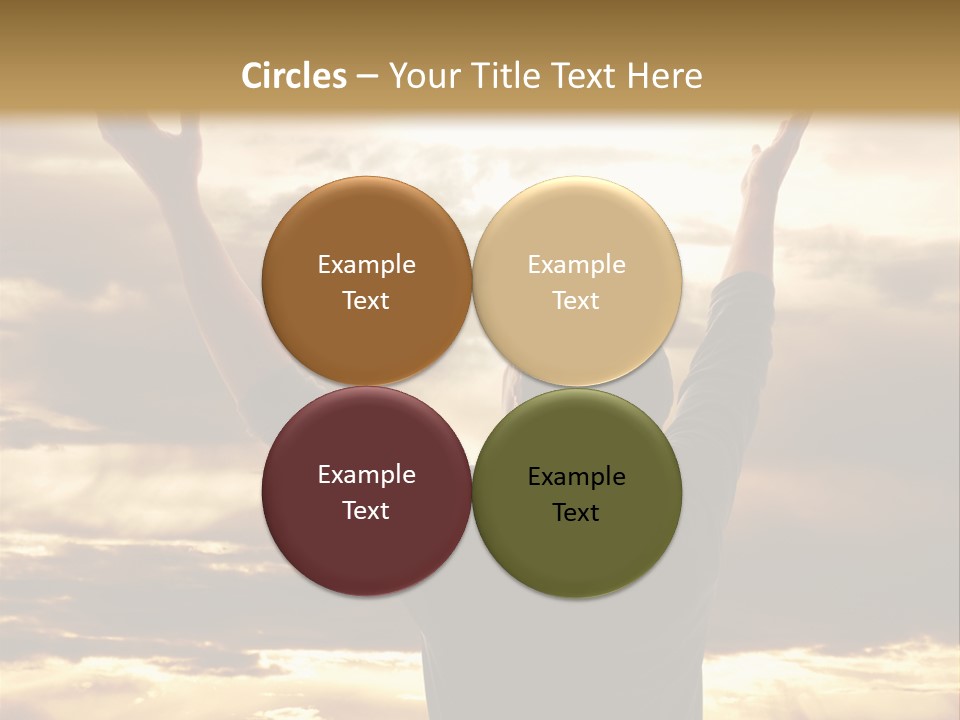 A Man Raising His Arms In The Air PowerPoint Template