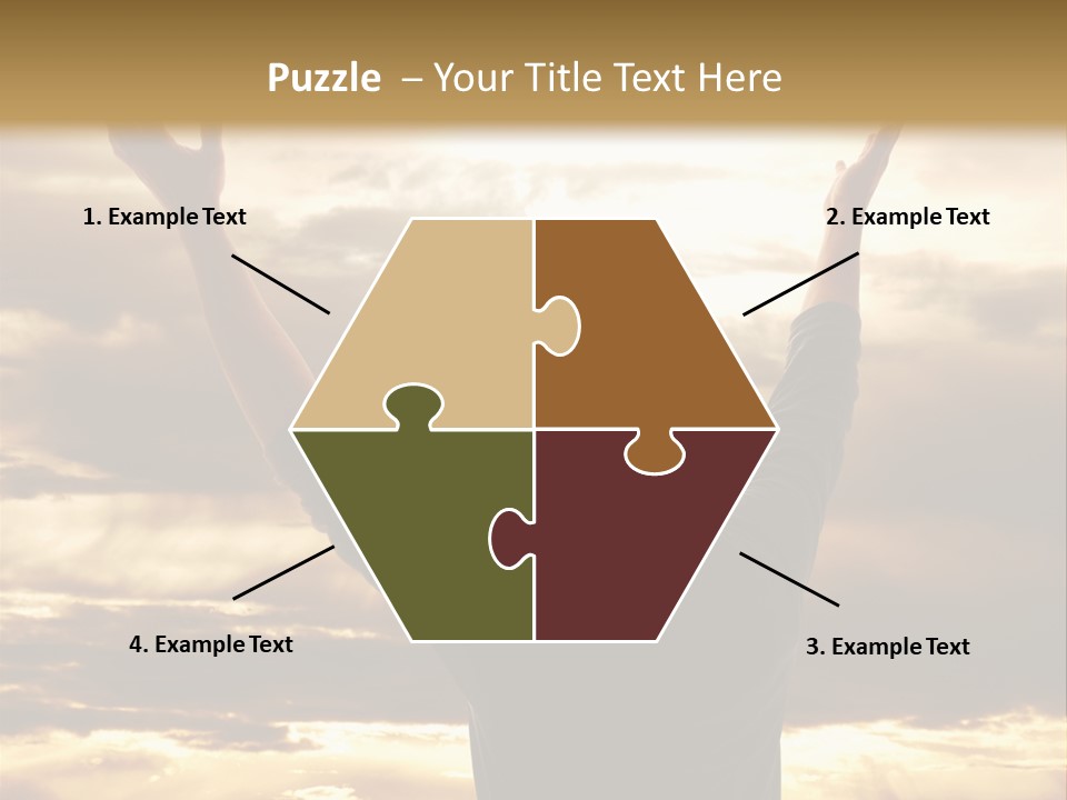 A Man Raising His Arms In The Air PowerPoint Template