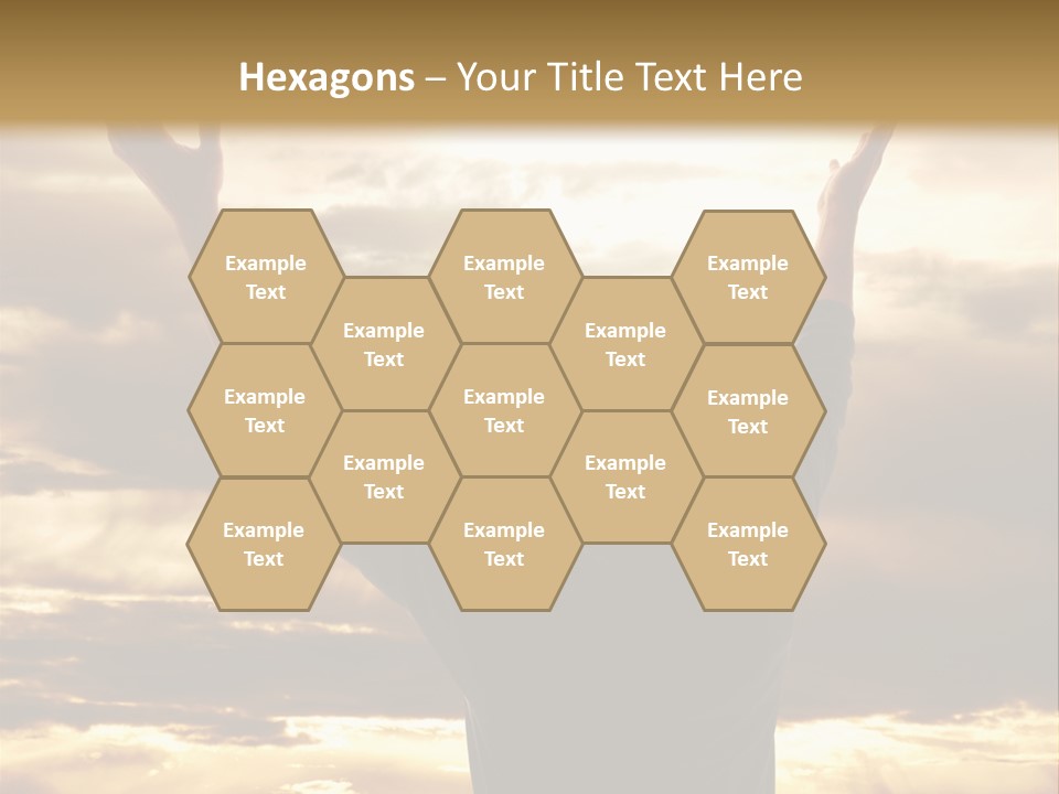 A Man Raising His Arms In The Air PowerPoint Template