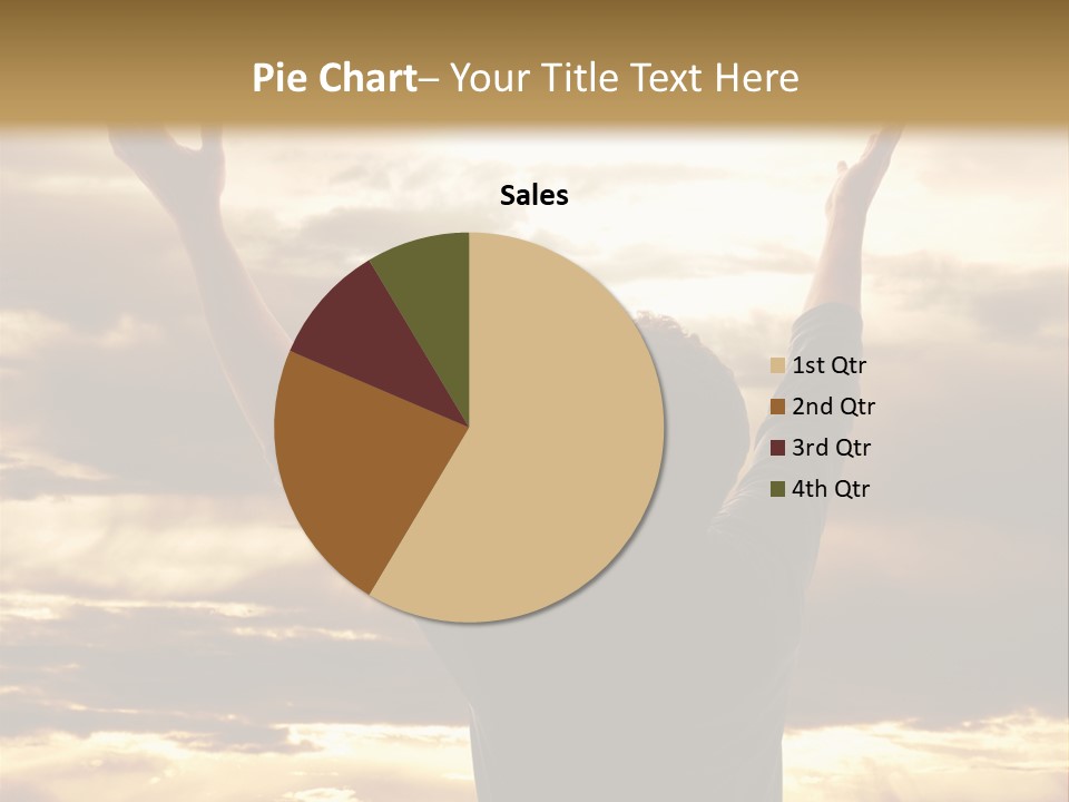 A Man Raising His Arms In The Air PowerPoint Template