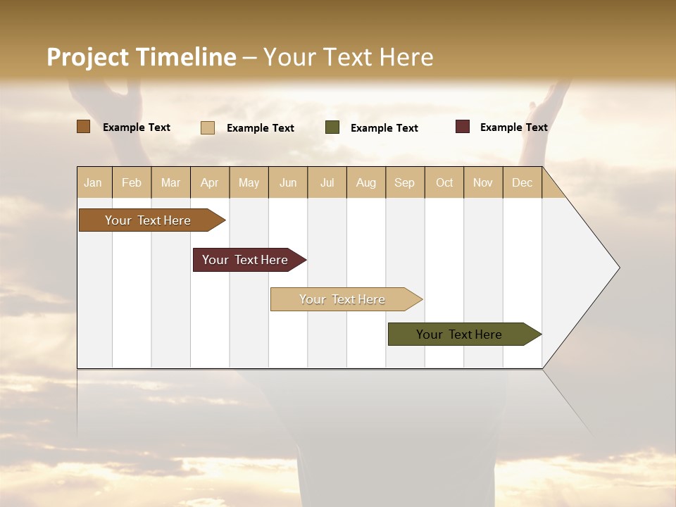 A Man Raising His Arms In The Air PowerPoint Template