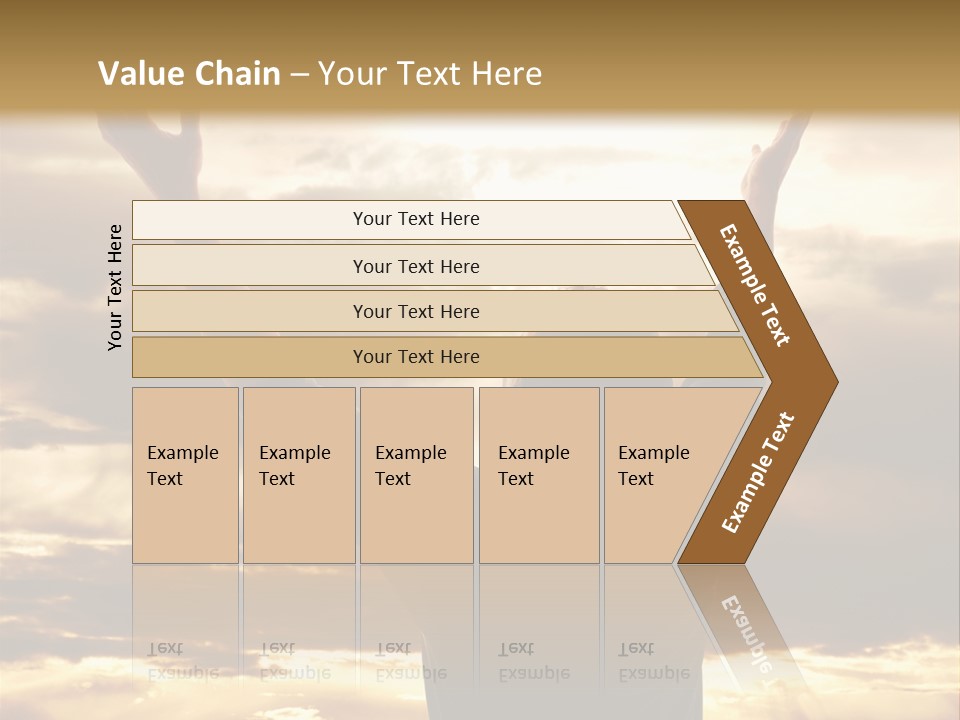 A Man Raising His Arms In The Air PowerPoint Template