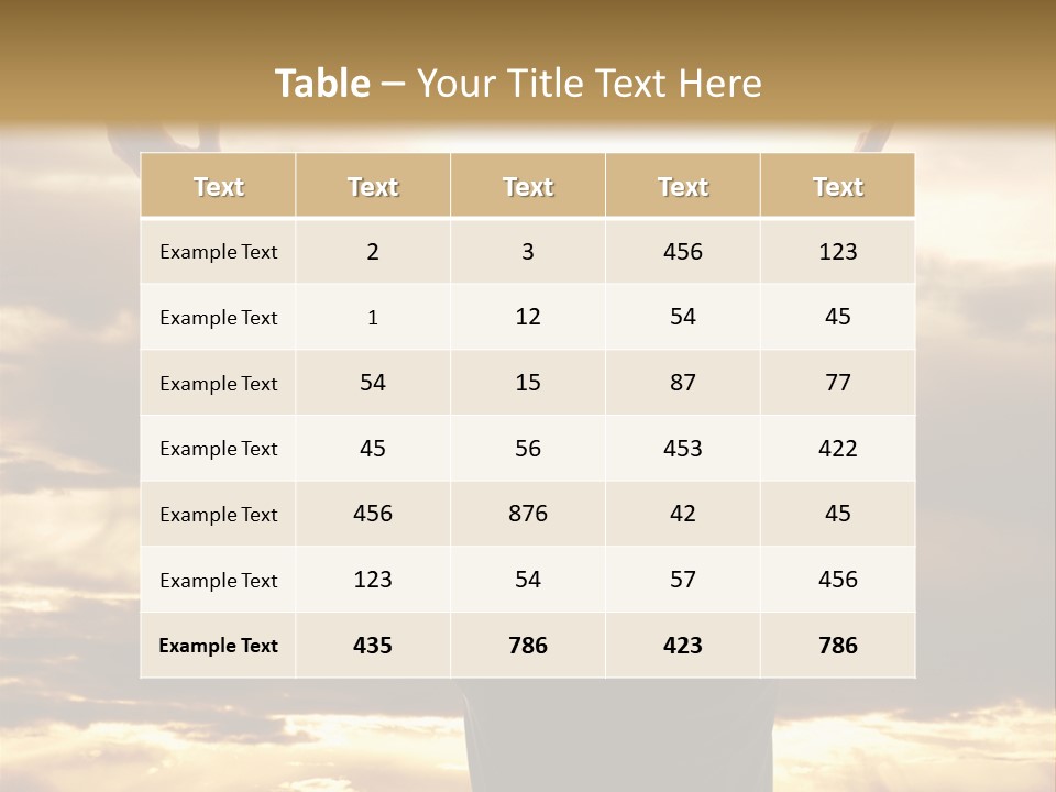 A Man Raising His Arms In The Air PowerPoint Template