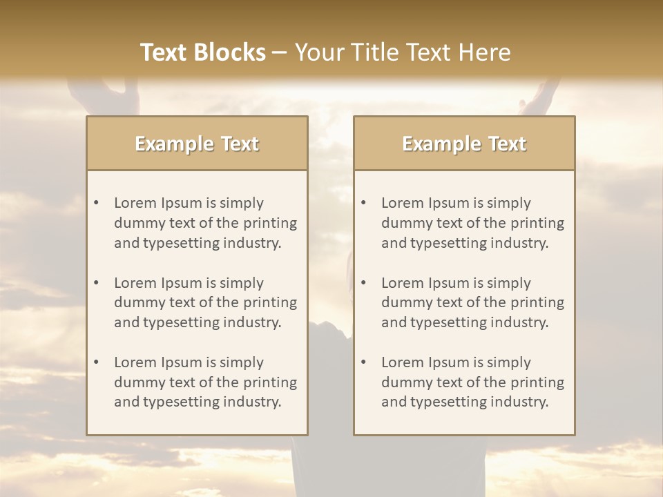 A Man Raising His Arms In The Air PowerPoint Template