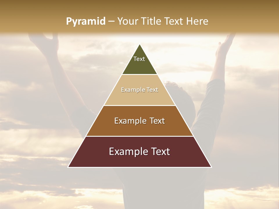 A Man Raising His Arms In The Air PowerPoint Template