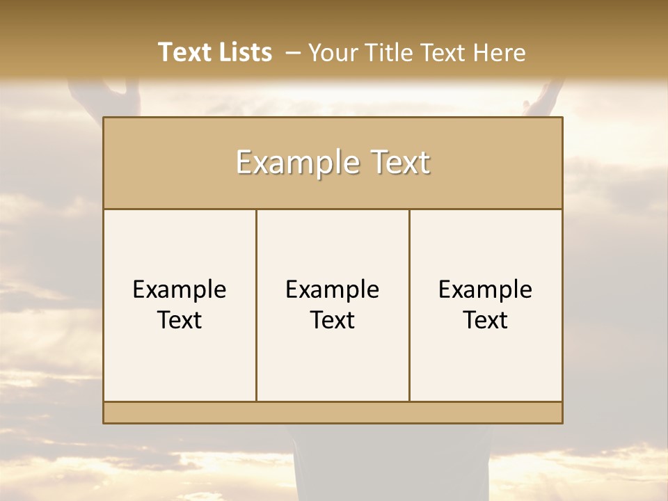 A Man Raising His Arms In The Air PowerPoint Template
