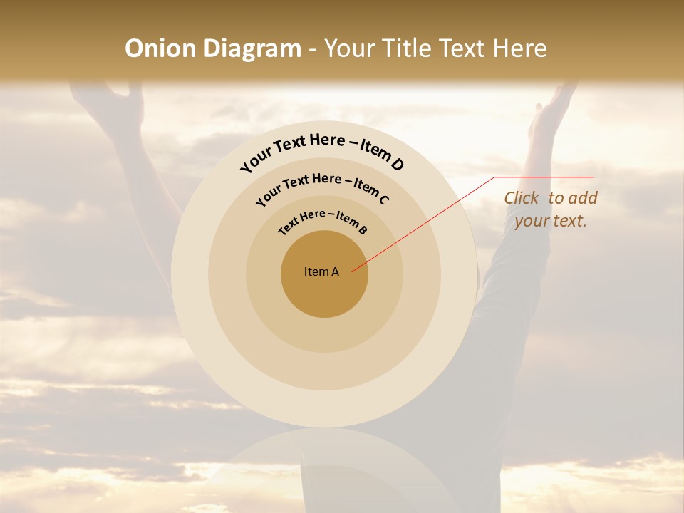 A Man Raising His Arms In The Air PowerPoint Template