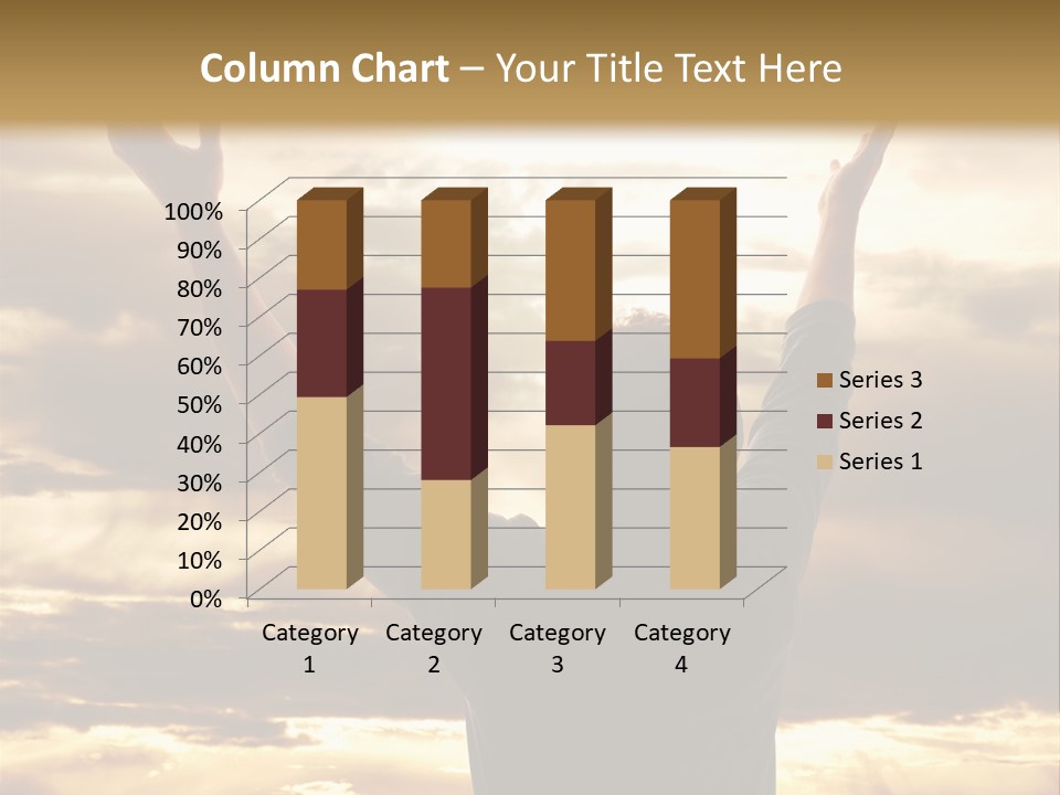 A Man Raising His Arms In The Air PowerPoint Template