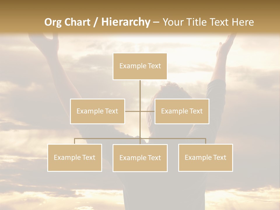 A Man Raising His Arms In The Air PowerPoint Template