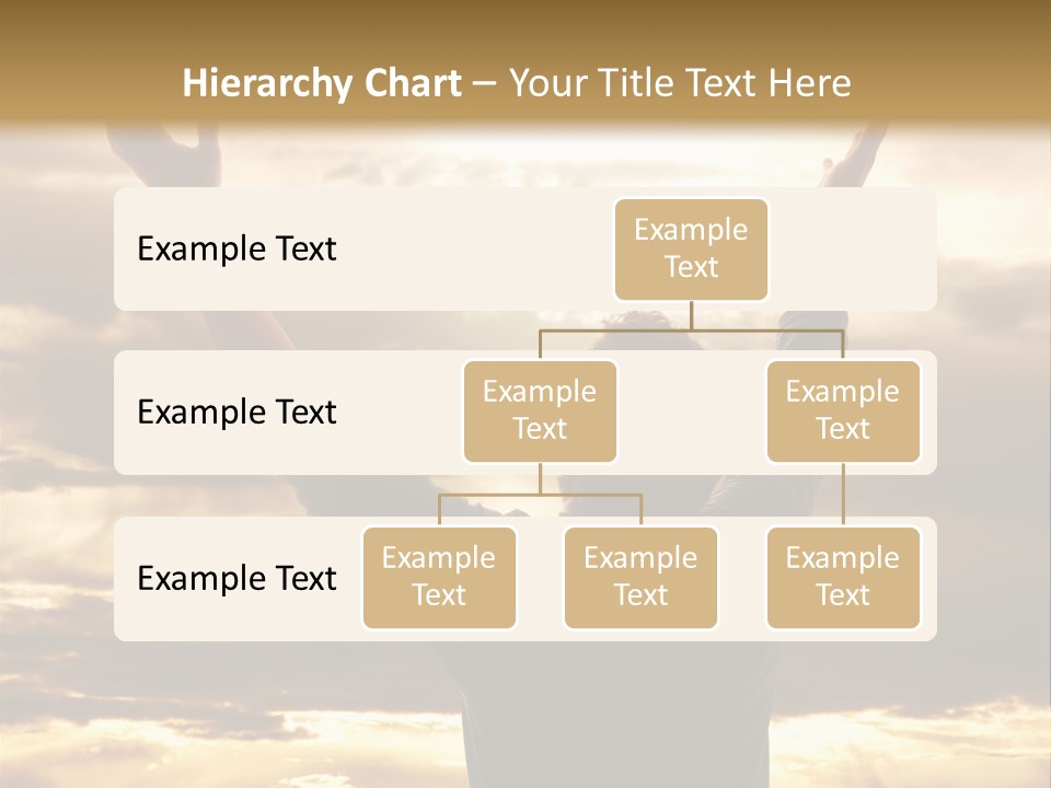 A Man Raising His Arms In The Air PowerPoint Template