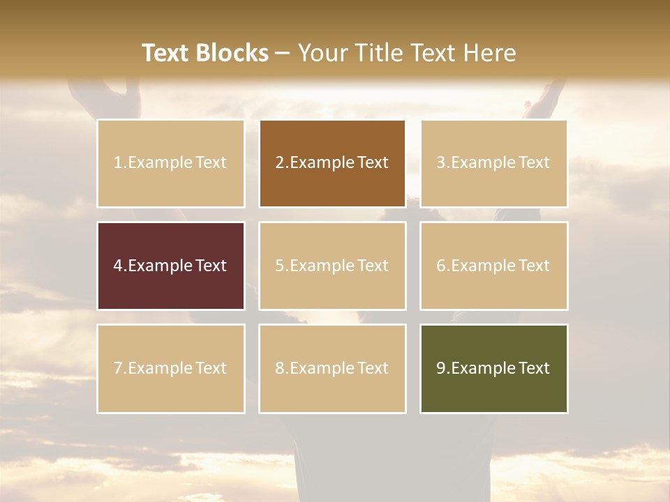 A Man Raising His Arms In The Air PowerPoint Template