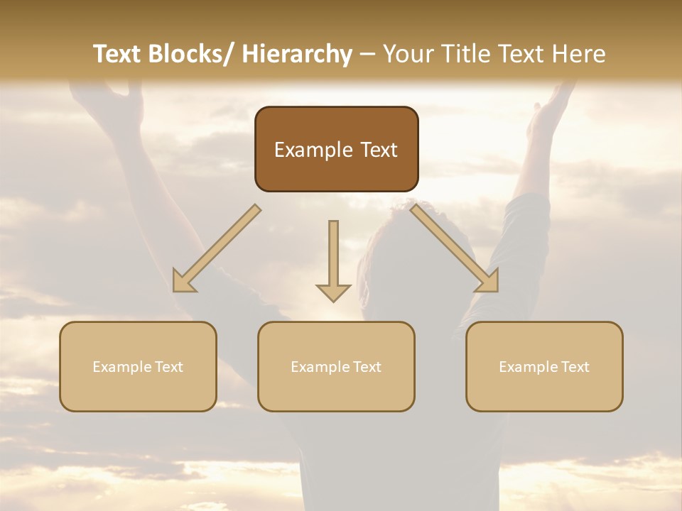A Man Raising His Arms In The Air PowerPoint Template