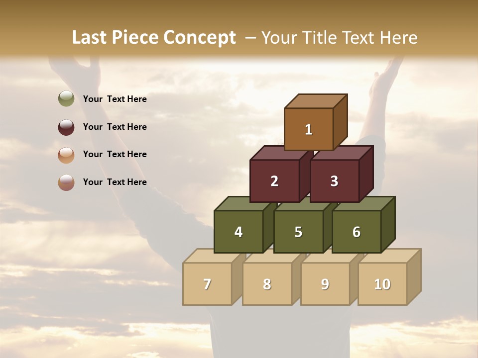 A Man Raising His Arms In The Air PowerPoint Template