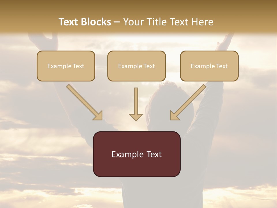 A Man Raising His Arms In The Air PowerPoint Template