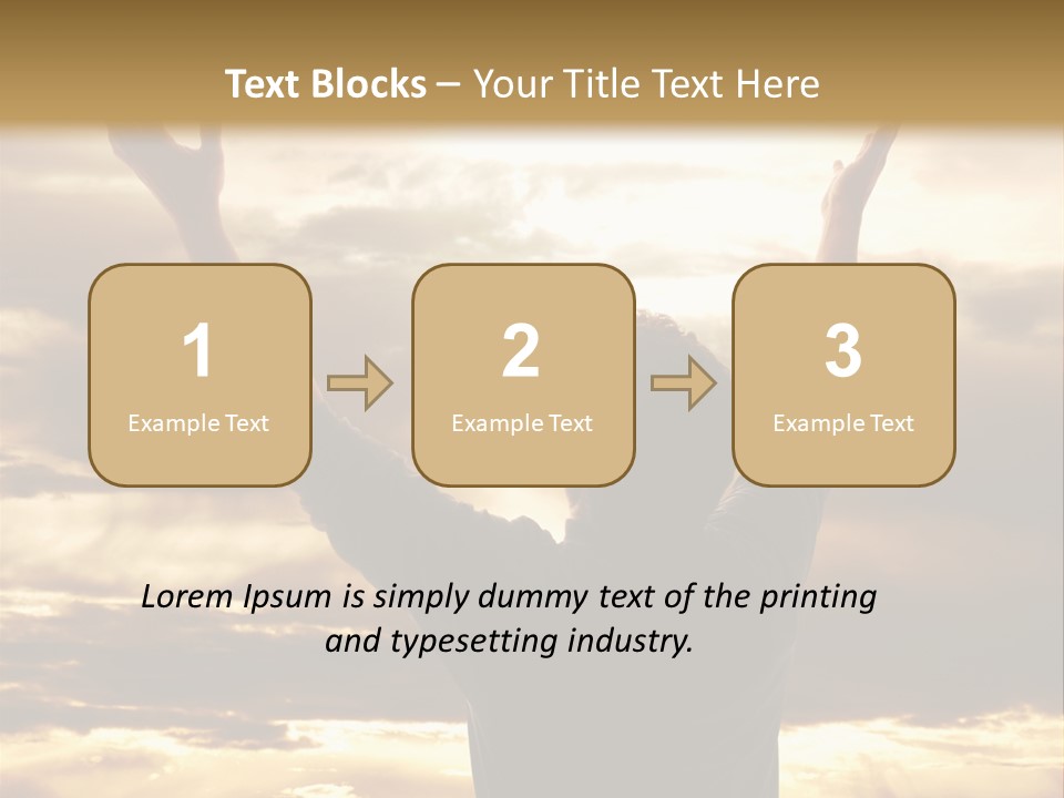 A Man Raising His Arms In The Air PowerPoint Template