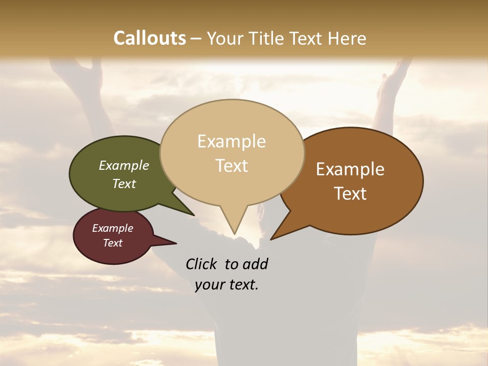 A Man Raising His Arms In The Air PowerPoint Template