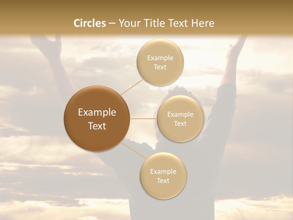 A Man Raising His Arms In The Air PowerPoint Template