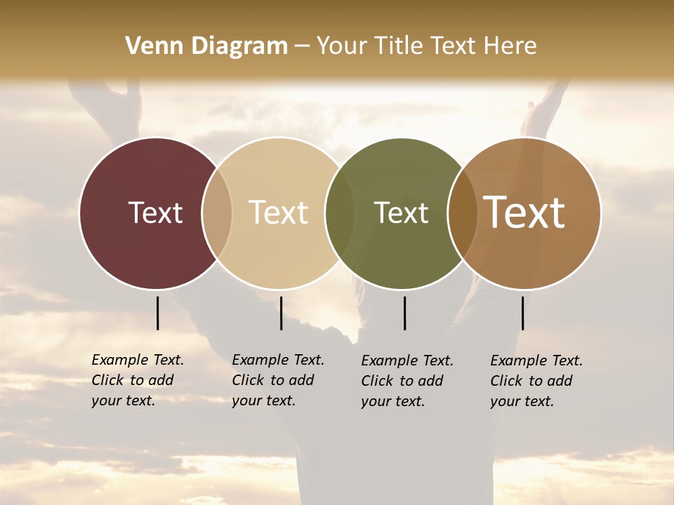 A Man Raising His Arms In The Air PowerPoint Template