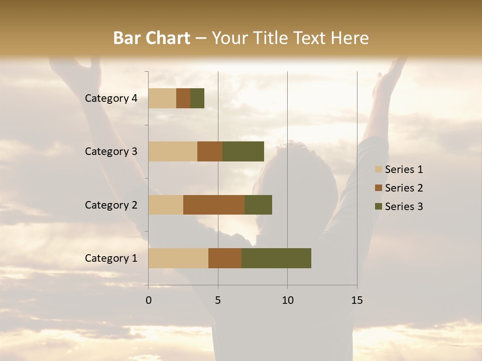A Man Raising His Arms In The Air PowerPoint Template