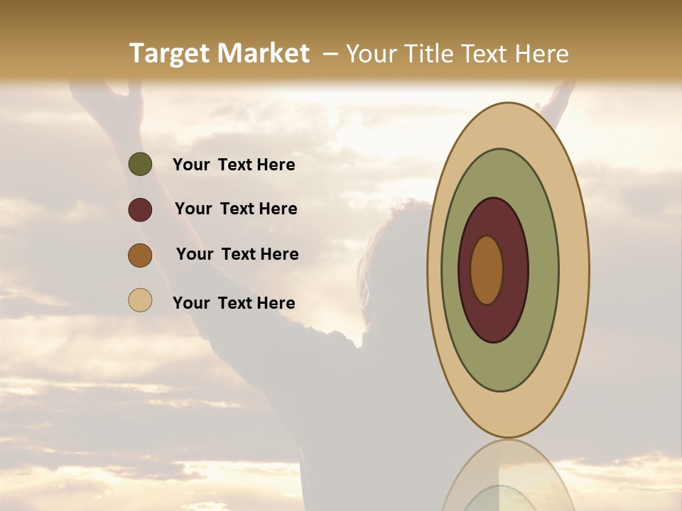 A Man Raising His Arms In The Air PowerPoint Template