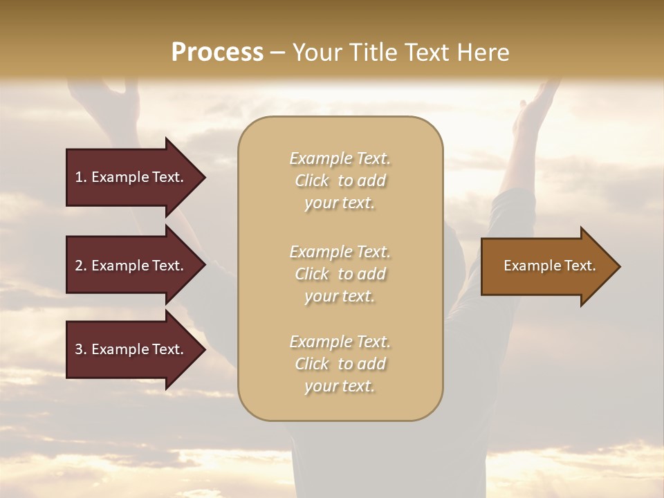 A Man Raising His Arms In The Air PowerPoint Template
