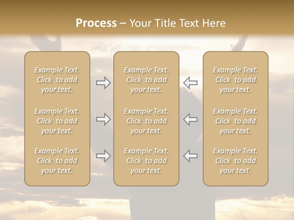 A Man Raising His Arms In The Air PowerPoint Template