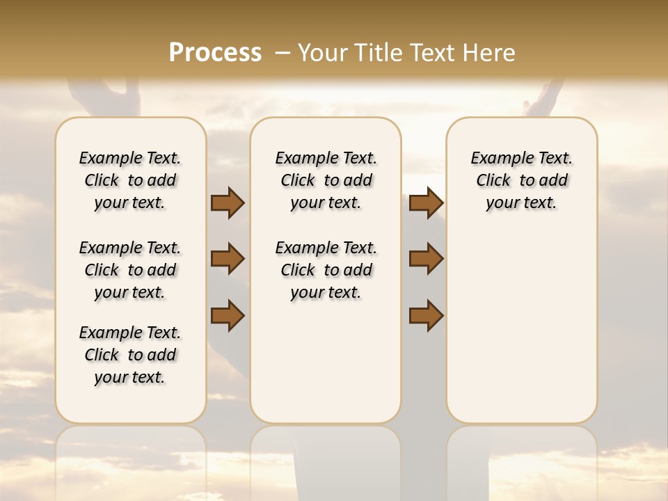 A Man Raising His Arms In The Air PowerPoint Template