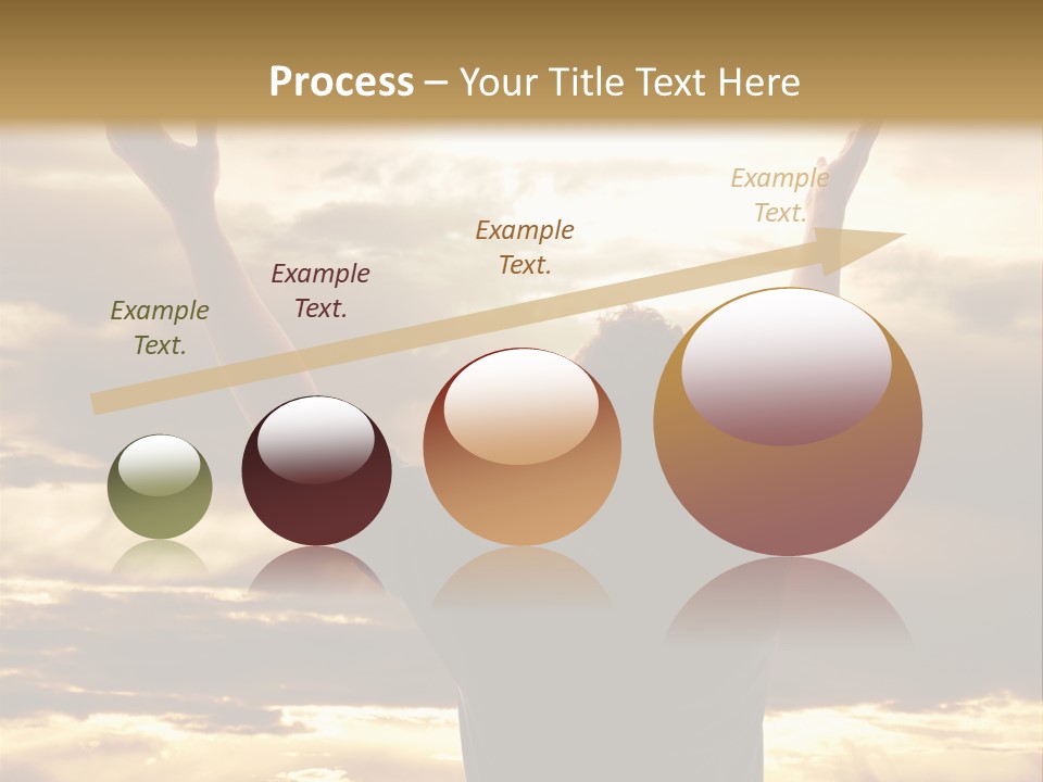 A Man Raising His Arms In The Air PowerPoint Template