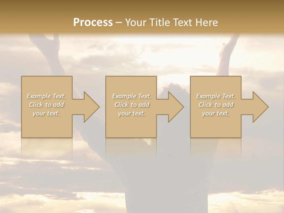 A Man Raising His Arms In The Air PowerPoint Template