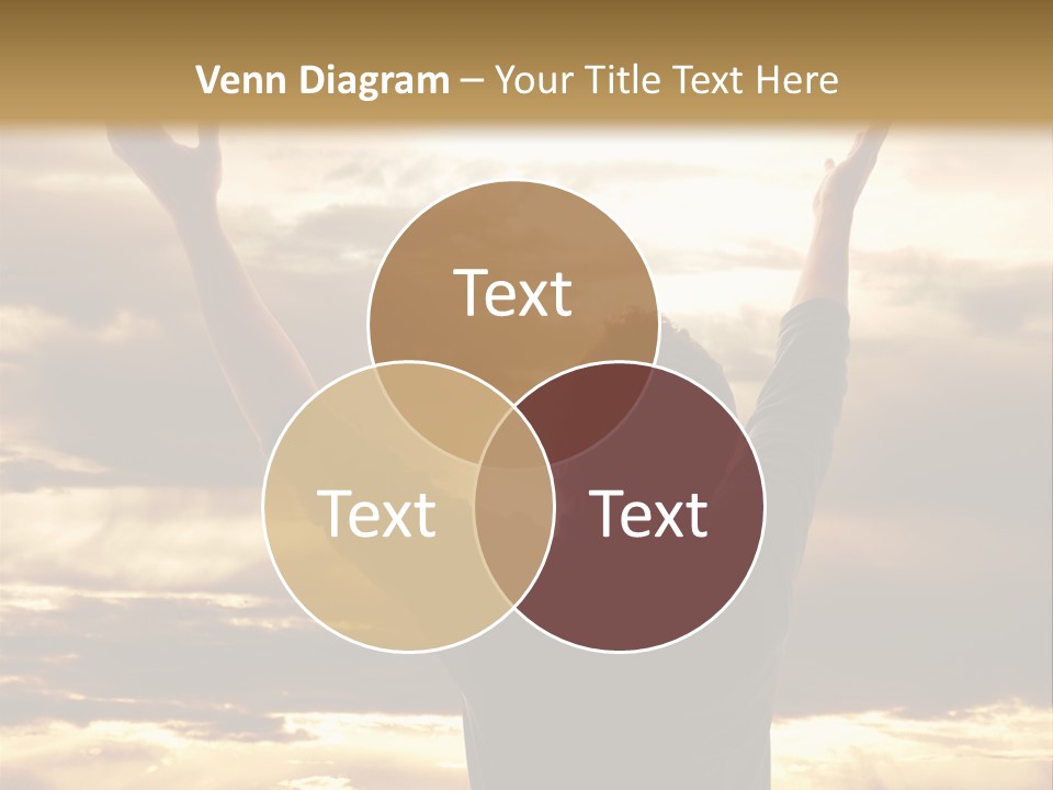 A Man Raising His Arms In The Air PowerPoint Template