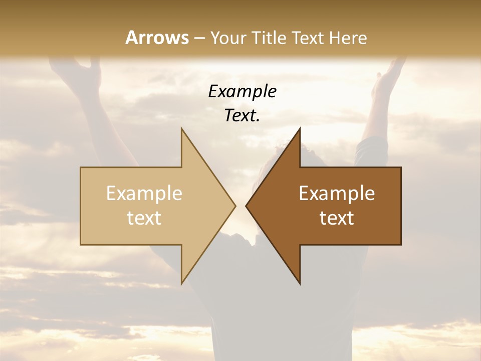 A Man Raising His Arms In The Air PowerPoint Template