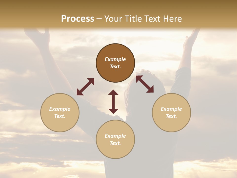 A Man Raising His Arms In The Air PowerPoint Template